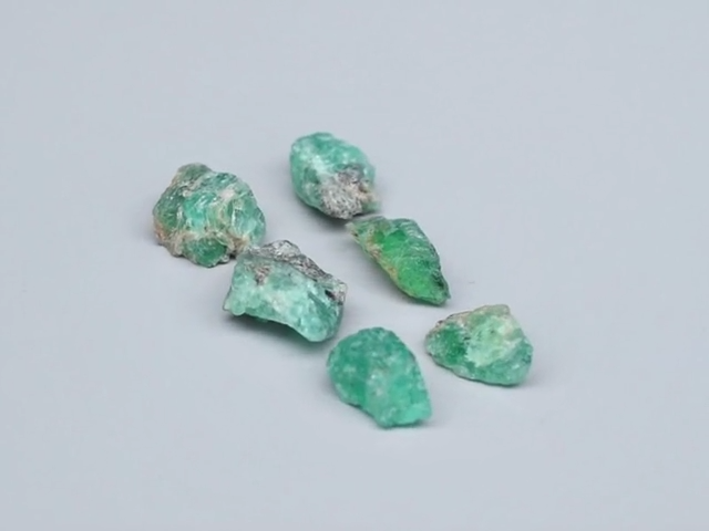 side view of Certified Gemstones Rough Unheated/Untreated Natural Emerald, Colombia - 5.73ct