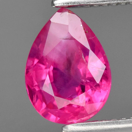 close up view of 0.72ct Pinkish-Red Mozambique Ruby Unheated - VS2-VS1