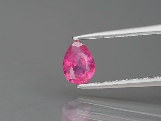 video showcase of 0.72ct Pinkish-Red Mozambique Ruby Unheated - VS2-VS1